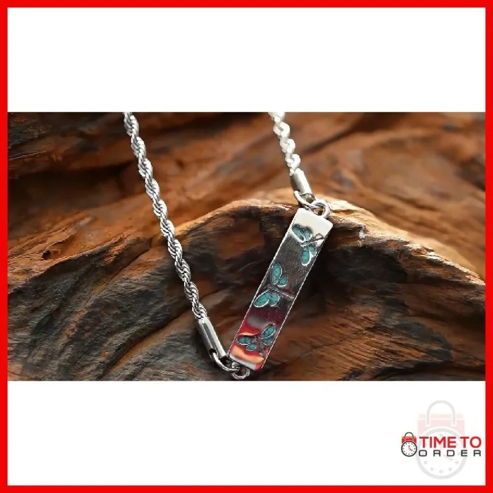 Sterling Silver Hummingbird Abalone Shell Pendant Bracelet Adjustable Chain